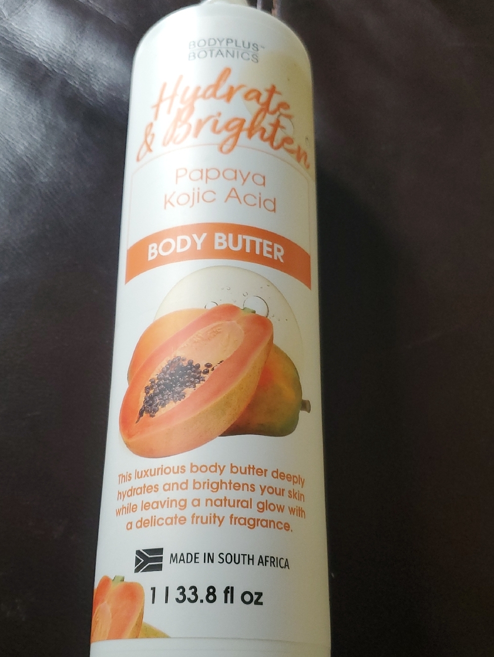 Papaya Kojic Acid Hydrate & Brighten Body Butter - White/Orange